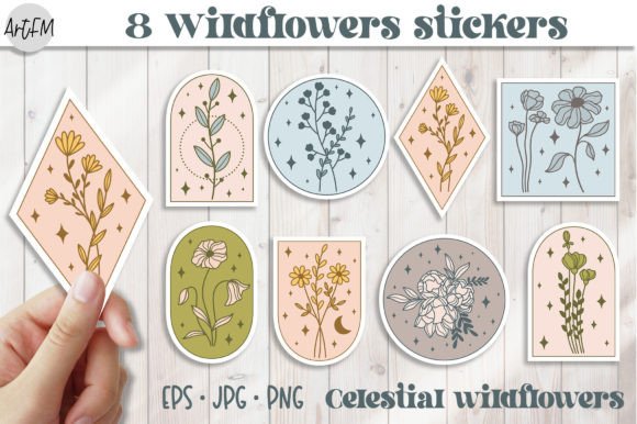 Download Mystical Flowers Printable Sticker Pack - Sticker Collection