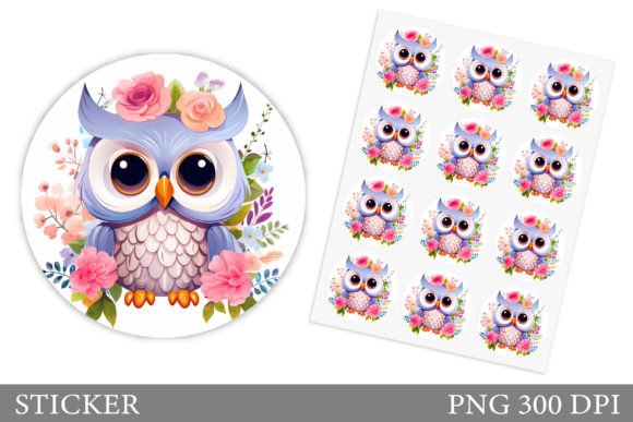 Download Cute Owl Sticker Design - Sticker Collection