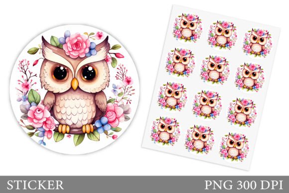 Download Cute Owl Sticker Design - Sticker Collection