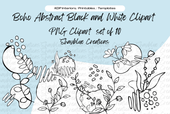 Download Abstract Boho Black and White Clipart - Premium Resources