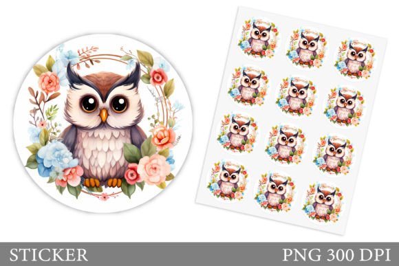 Download Cute Owl Sticker Design - Sticker Collection