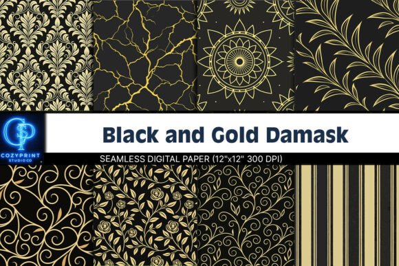 Download Black and Gold Digital Paper - Gold digital paper Collection