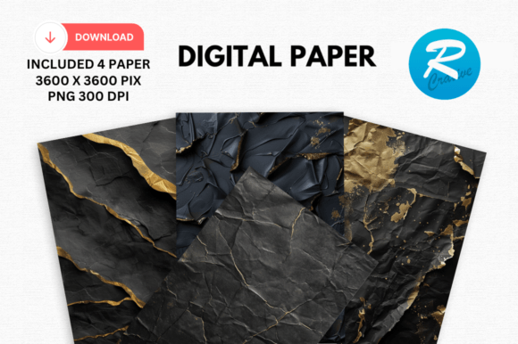 Download Watercolor Black and Gold Digital Paper - Gold digital paper Collection