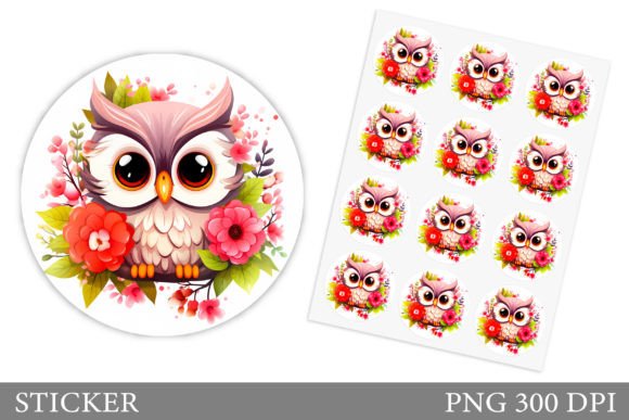Download Cute Owl Sticker Design - Sticker Collection