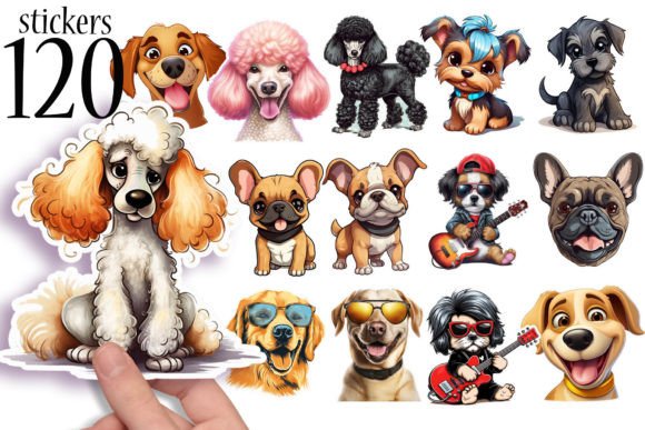 Download Funny Dog Face Printable Stickers PNG - Sticker Collection