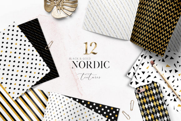 Download Black and Gold Digital Paper, Patterned - Gold digital paper Collection