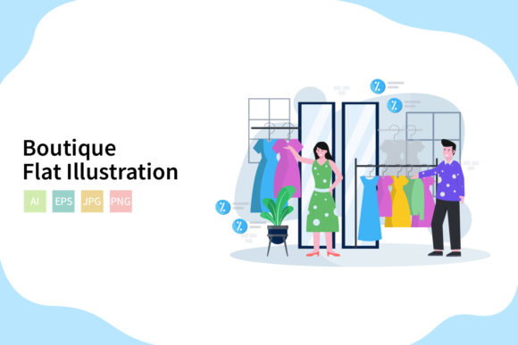 Download Boutique Vector Illustration Flat Design - Boutique Collection