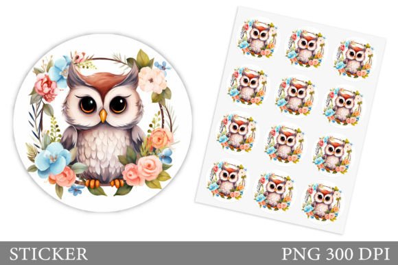 Download Cute Owl Sticker Design - Sticker Collection