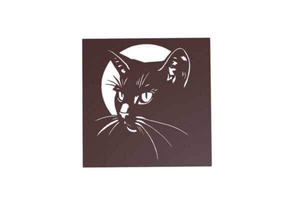 Download Wise Cat and the Moon Wall Art&nbsp;easy 3D Printing - Moon wall art Collection