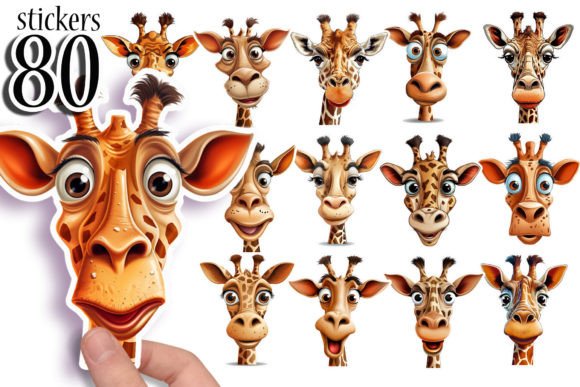 Download Funny Giraffe Face Printable Stickers - Sticker Collection