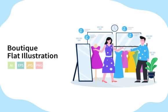 Download Boutique Vector Illustration Flat Design - Boutique Collection