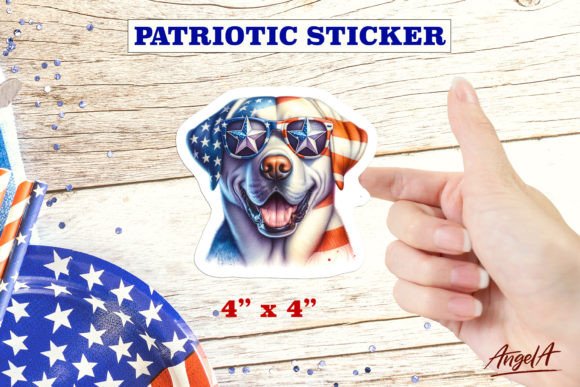 Download Labrador USA Dog Printable Sticker - Sticker Collection