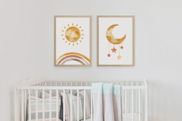 Download Nursery Sun and Moon Wall Art Print - Moon wall art Collection