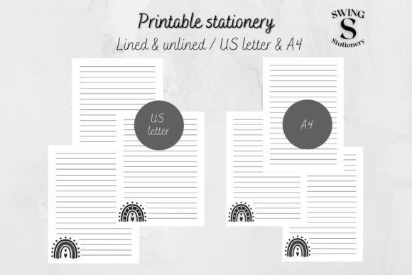 Download Black Rainbow Stationery, Black &amp; White - Premium Resources